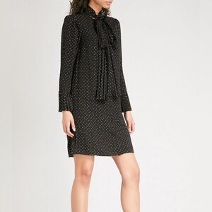 Michael Kors Crepe Elegant Black Polka Dot Dress